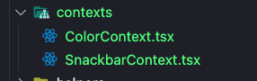 contexts folder react structure 2024