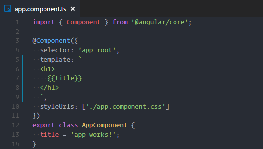 Angular Component inline template